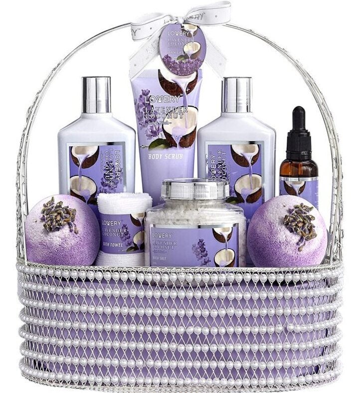 Lavendar Coconut Bath And Body Gift Basket