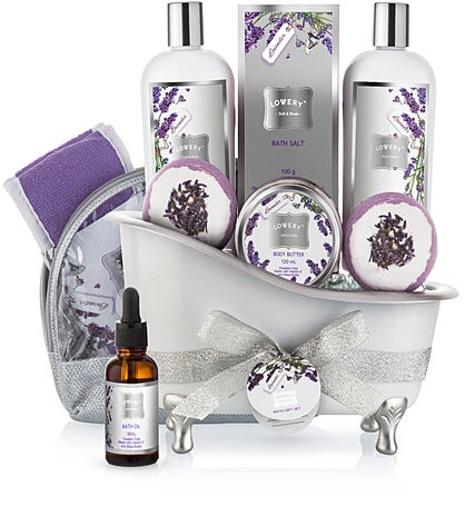 Vanilla Coconut Home Spa Basket Set, 9 Piece
