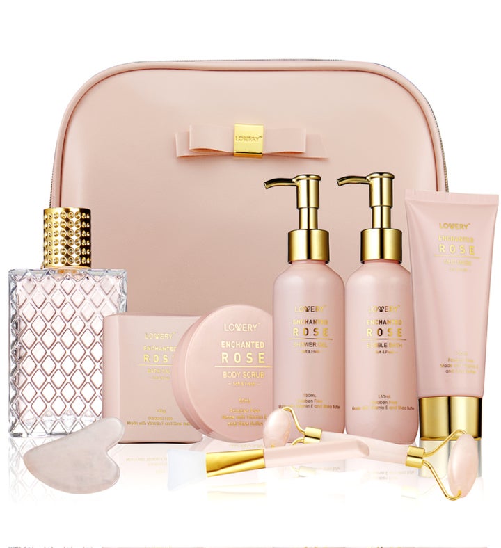 Enchanted Rose Costmestic Bag Set   10pc