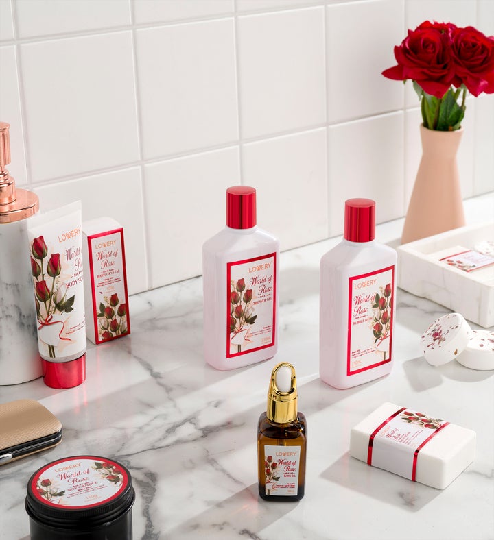 Red Rose Spa Basket - 35Pc Bath and Body Set