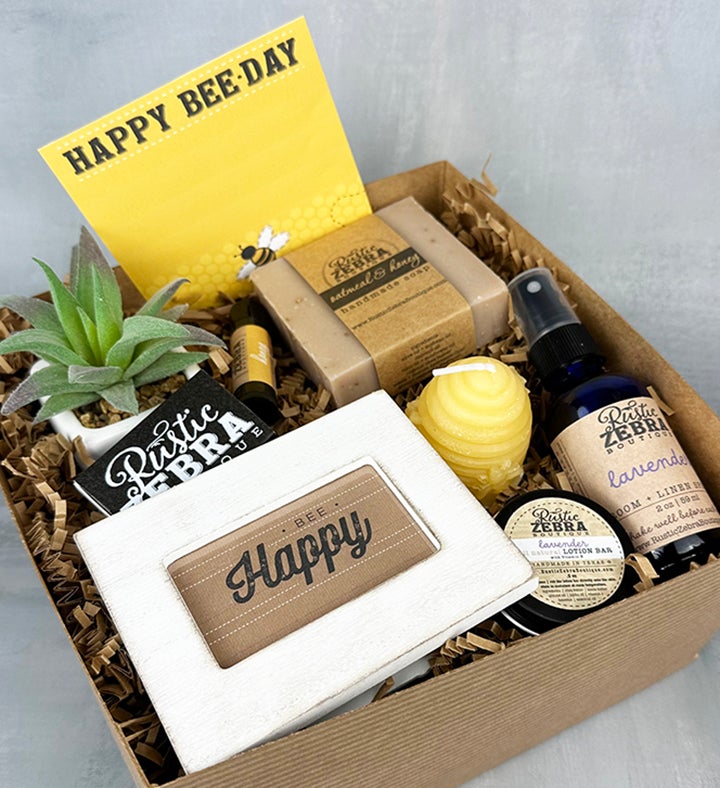Happy Bee Day Succulent Spa Gift Bo