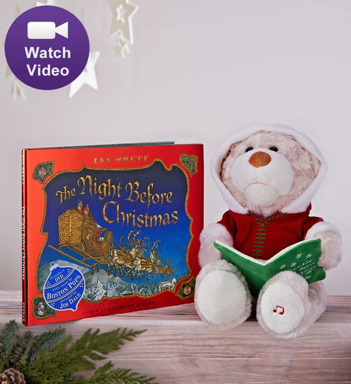 Book and Bear - Christmas Teddy Bear Stuffing Kit and Book Large Teddy Bear / Picture Book