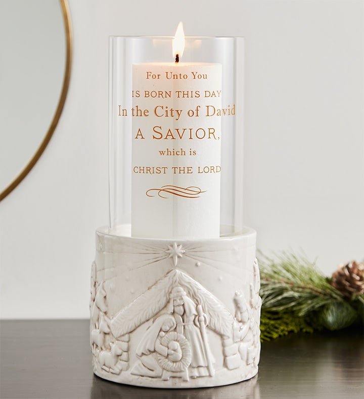 Nativity Pillar Candle