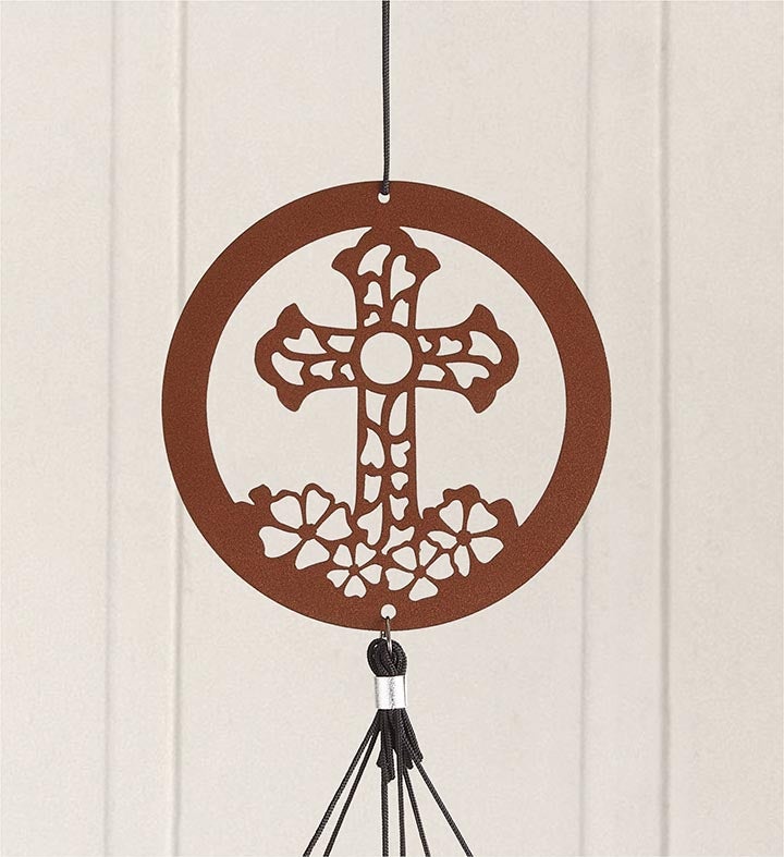 Amazing Grace Cross Windchime - 45"