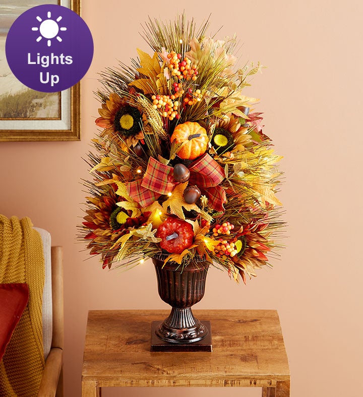 Autumn Foliage Tree With Lights - 27"