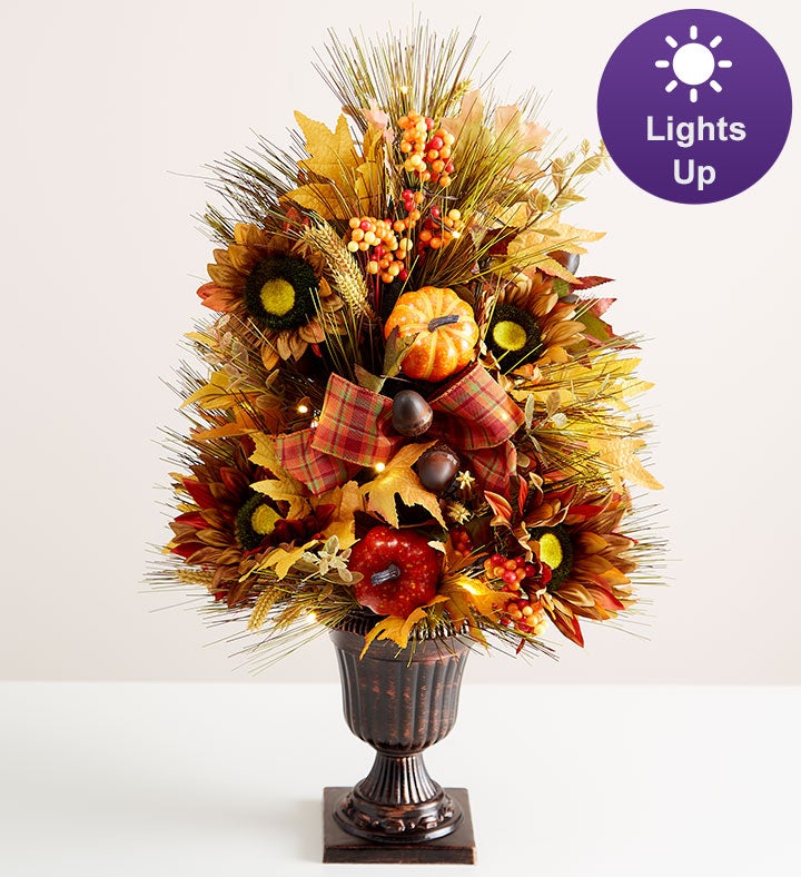 Autumn Foliage Tree With Lights- 26"