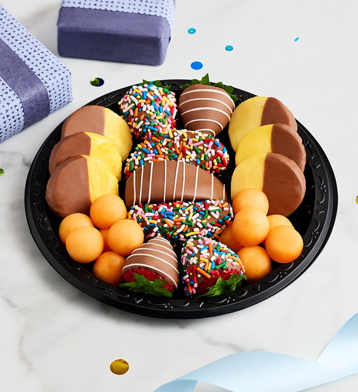 Birthday Dipped Fruit Platter | 1800Flowers.com