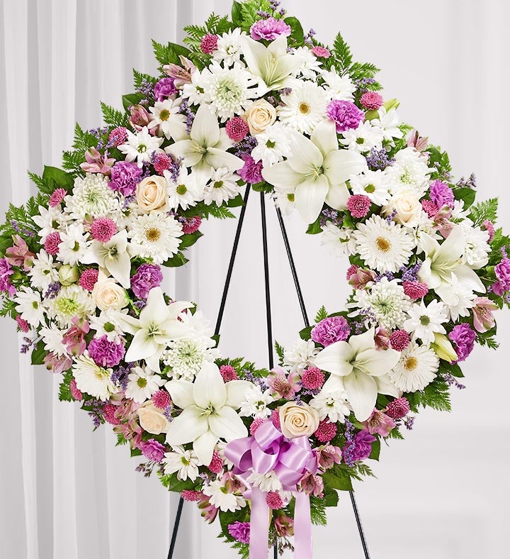 Sentimental Solace Wreath™   Lavender & White