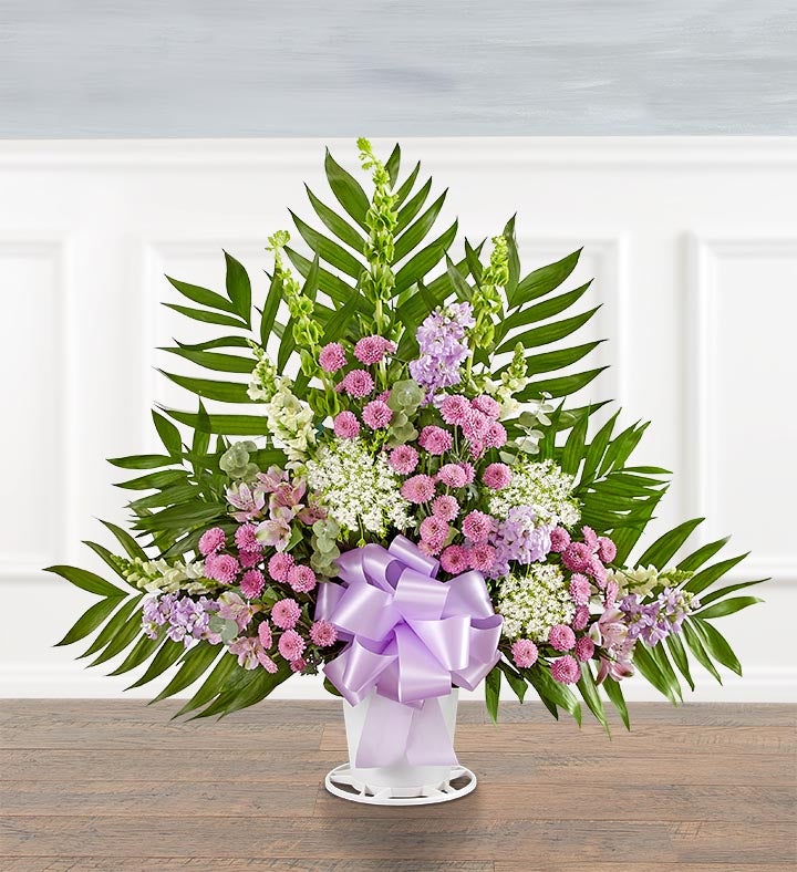 Tranquility Floor Basket™ - Lavender & White