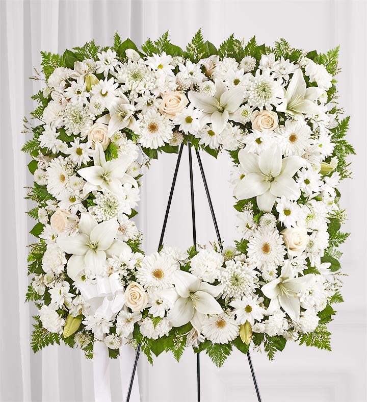 Large Solid White Wreath