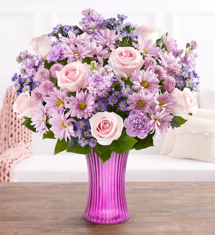 purple flowers bouquet