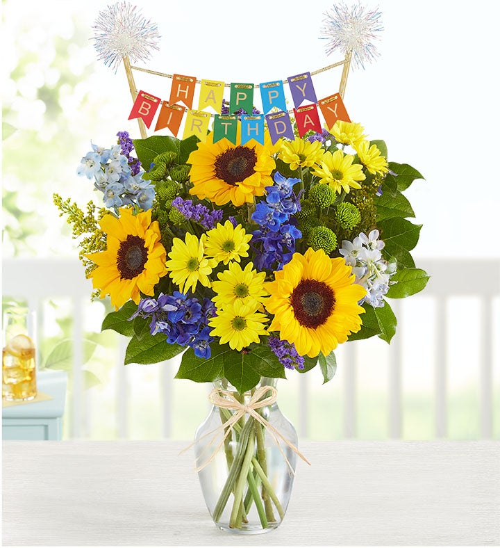 Fields of Europe® Summer with Happy Birthday Banner