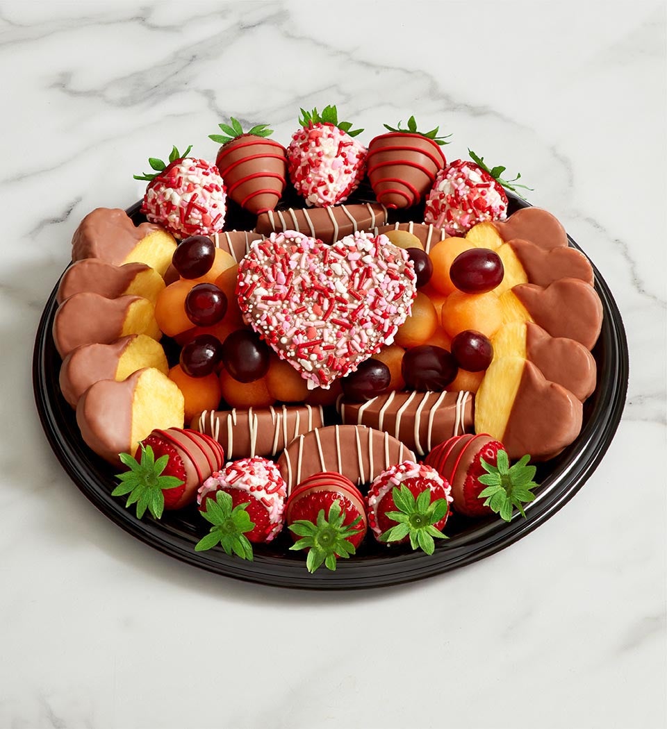 Perfectly Plated™ All Hearts Dipped Fruit Platter