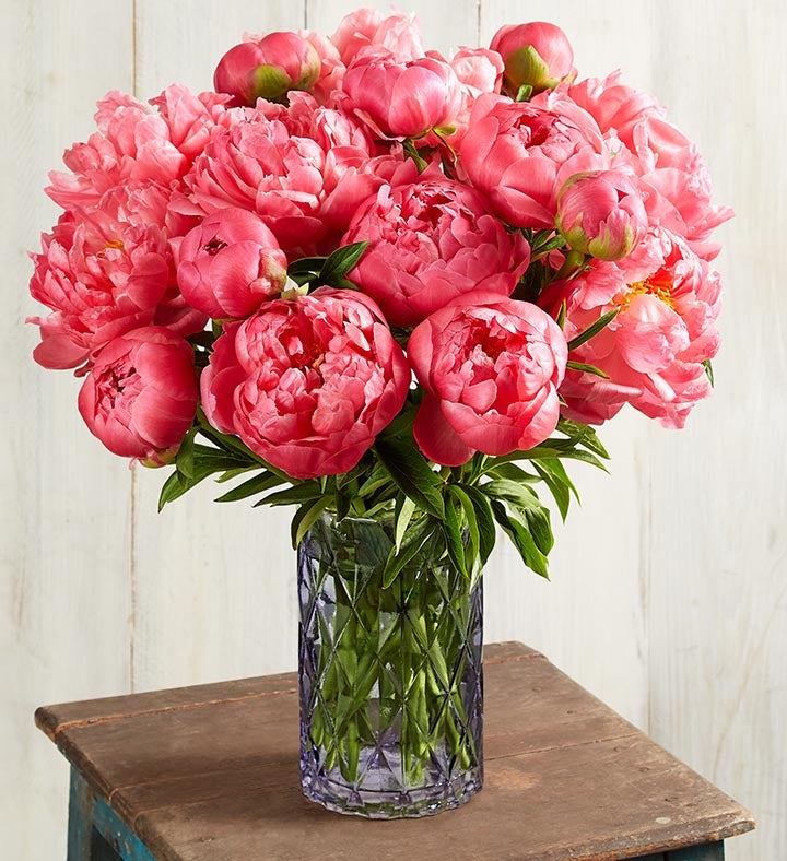 Charming Coral Peony Bouquet