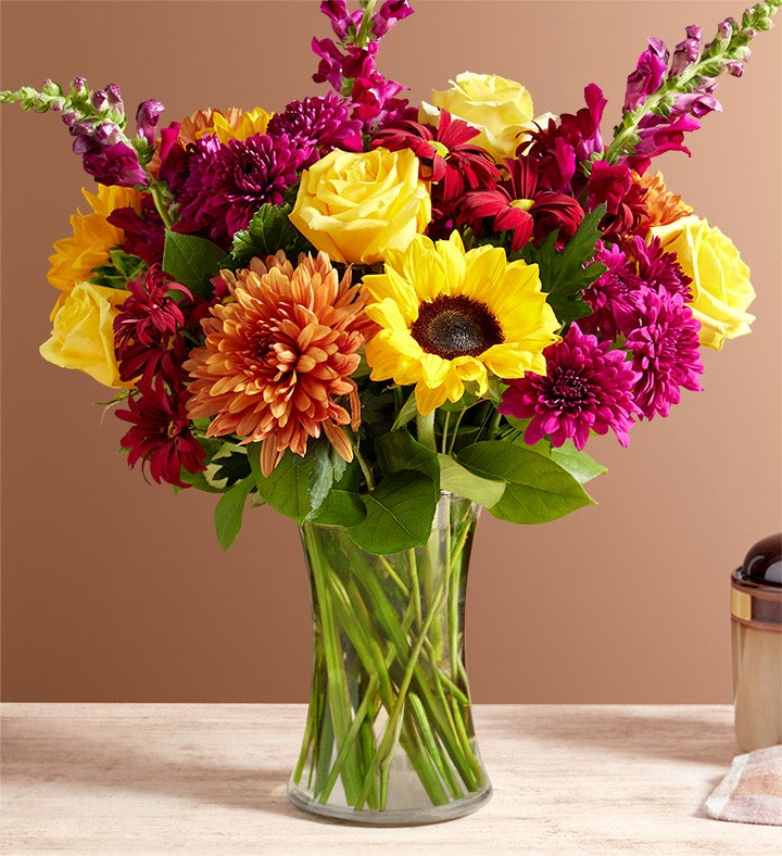 Expressions of Fall™: Sunflowers & Roses for Fall | 1800Flowers