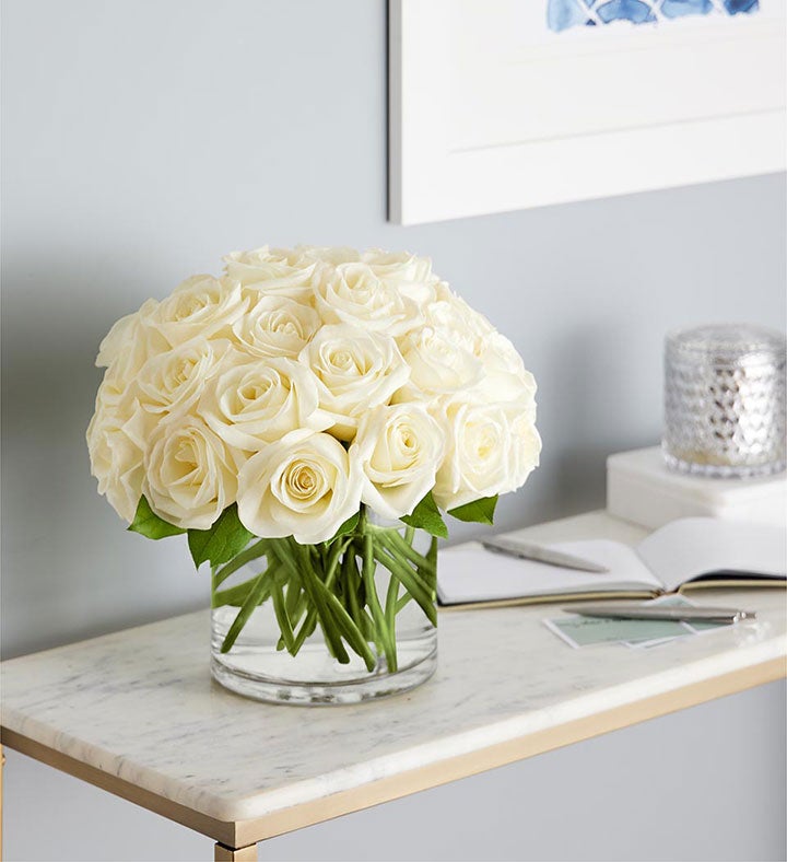 Contemporary White Roses