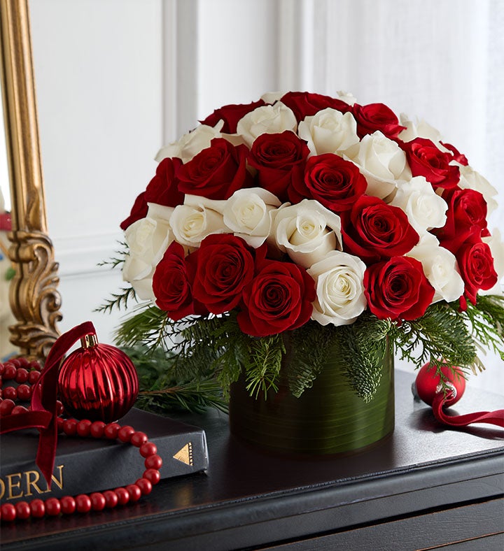 Flower❣️ Candy Cane Swirl™ Roses | Red & White Christmas Flowers | 1800Flowers