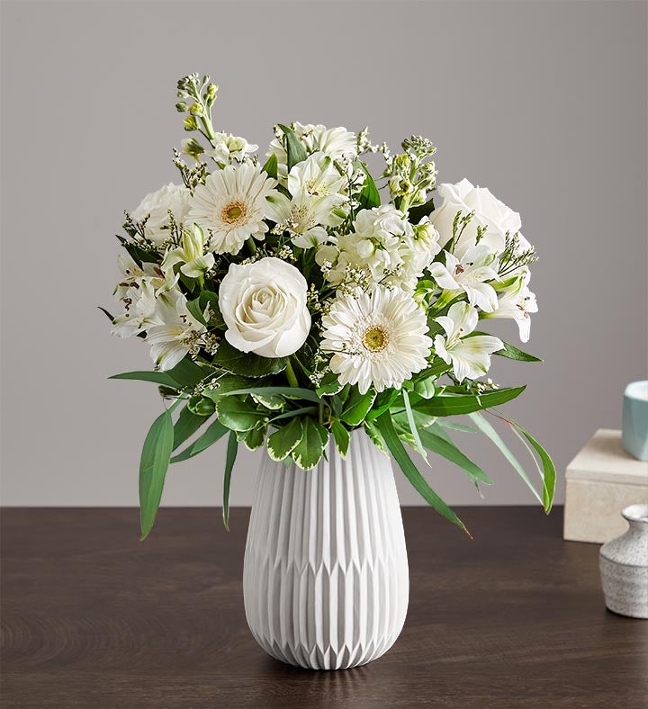 1-800-Flowers Everyday Gift Delivery Treasured Memories All White Medum