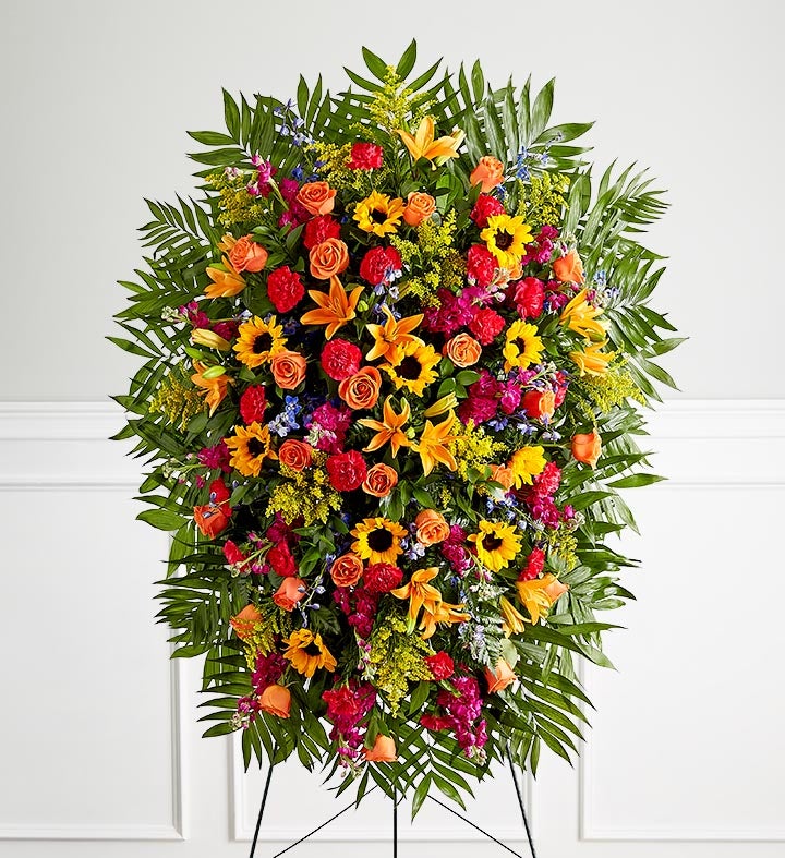 Vibrant Funeral Standing Spray