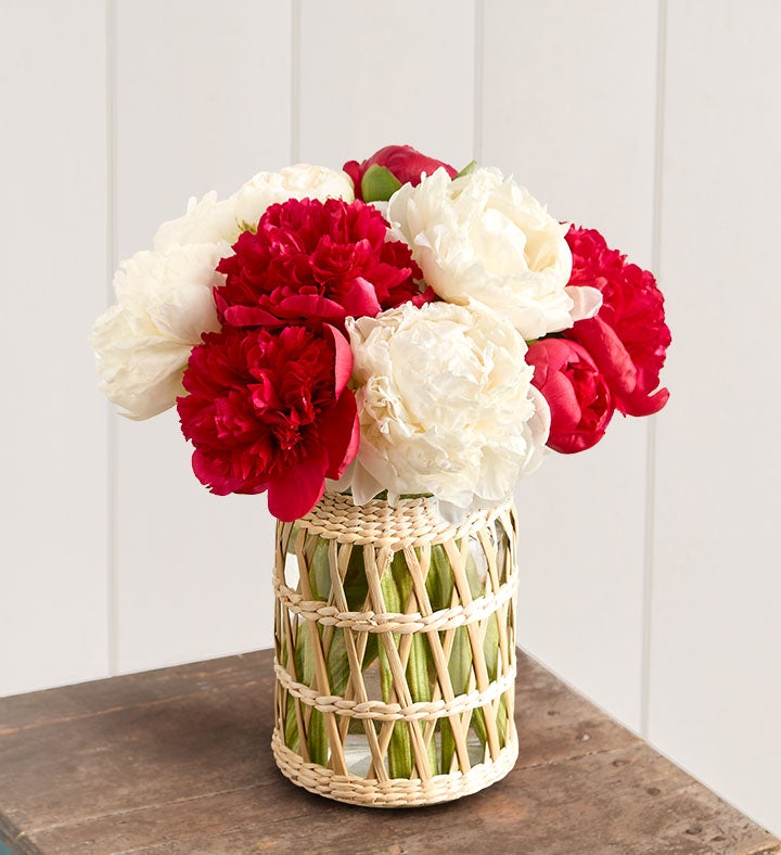Candy Cane Peony Dream Bouquet