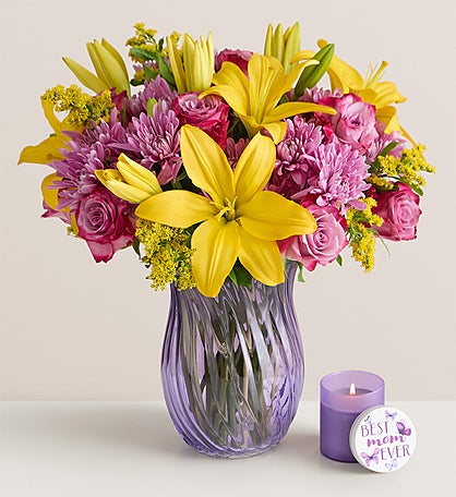 A Mom's Love Grows Forever Bouquet with Personalized Vase