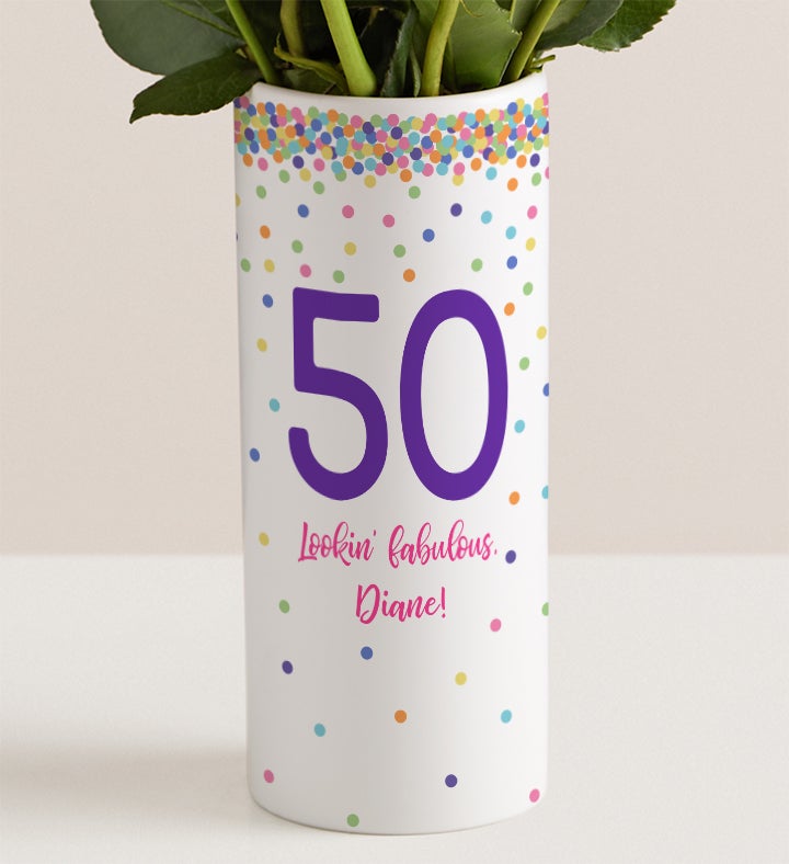 Milestone Celebrations Bouquet with Personalized Vase