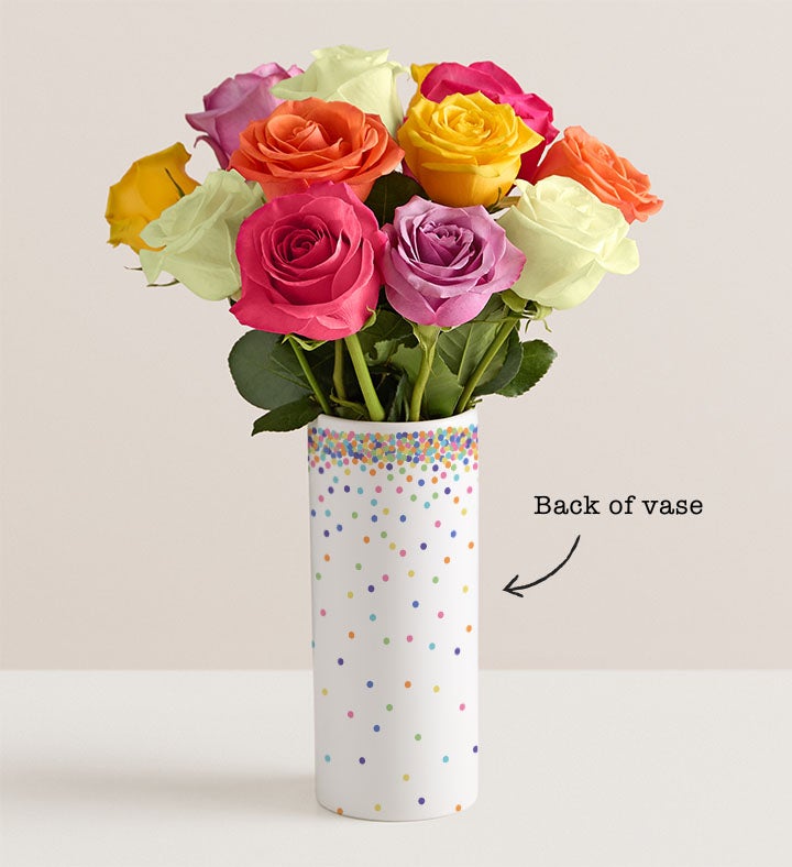 Milestone Celebrations Bouquet with Personalized Vase