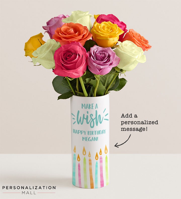 Make a Wish Bouquet with Personalized Vase