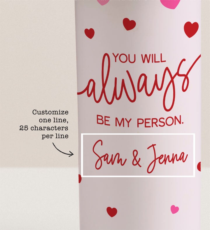 Always Be My Person Bouquet with Personalized Vase