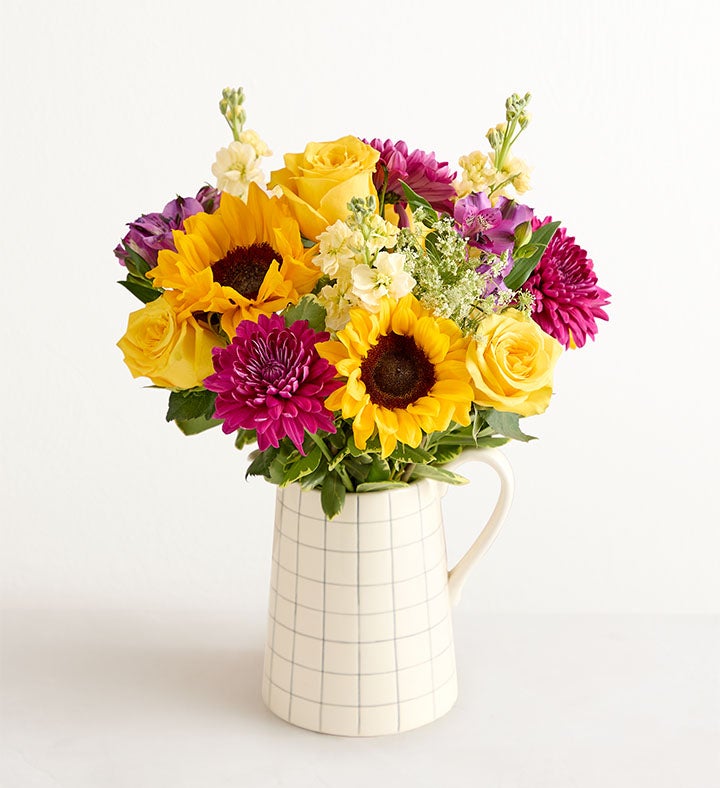 1-800-Flowers Flower Delivery Golden Violet Harmony Bouquet Medium