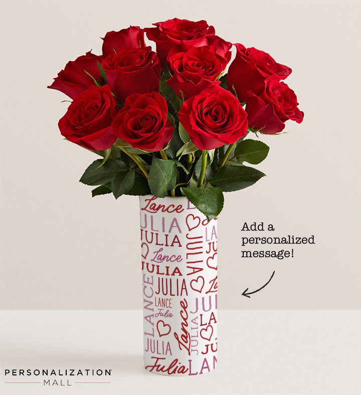 Better Together Bouquet with Personalized Vase