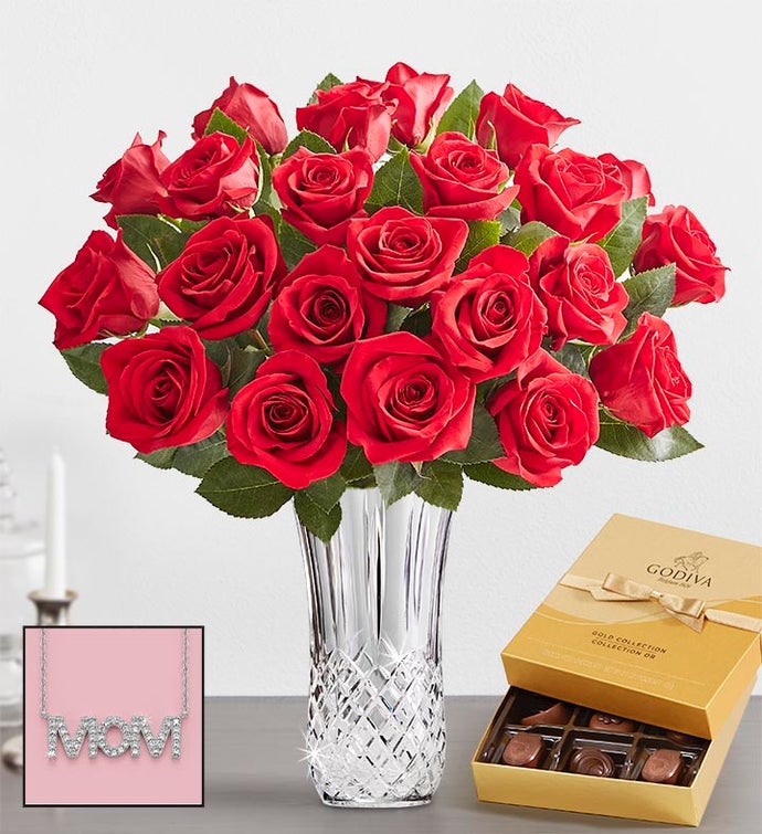 Red Roses in Luxury Posh™ Vase