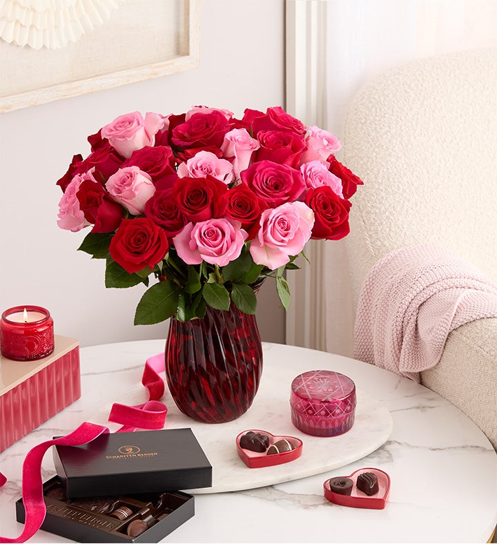 Deluxe Enchanted Rose Medley Bouquet, 36 Stems | 1800Flowers