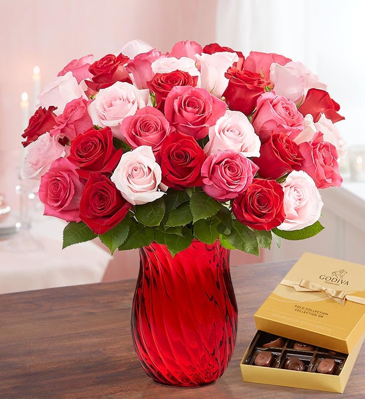 Deluxe Enchanted Rose Medley Bouquet, 36 Stems