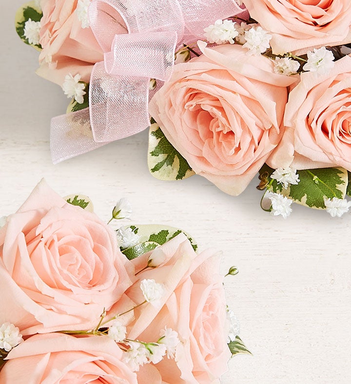 Pink Spray Rose Corsage and Boutonniere