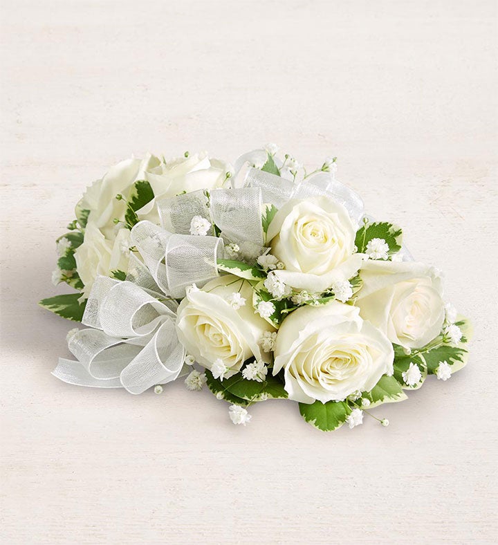 White Spray Rose Corsage