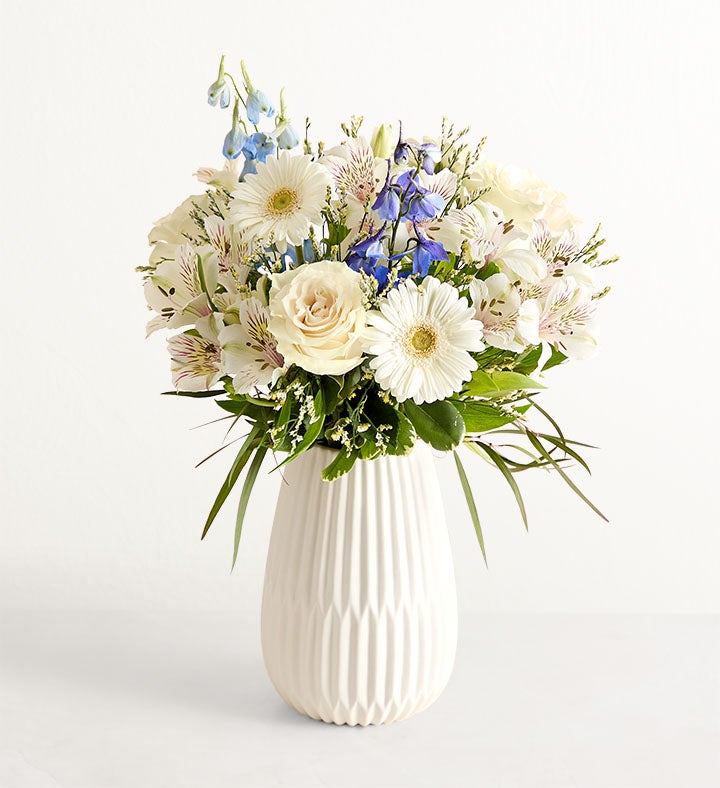 1-800-Flowers Everyday Gift Delivery Treasured Memories Blue & White Medium