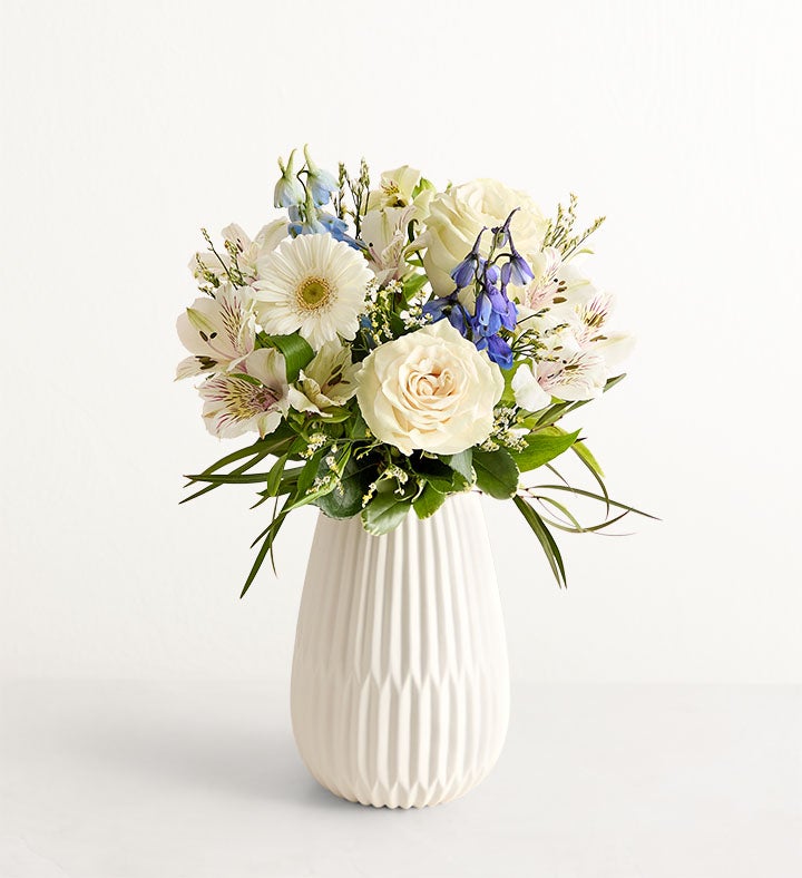1-800-Flowers Everyday Gift Delivery Treasured Memories Blue & White Small
