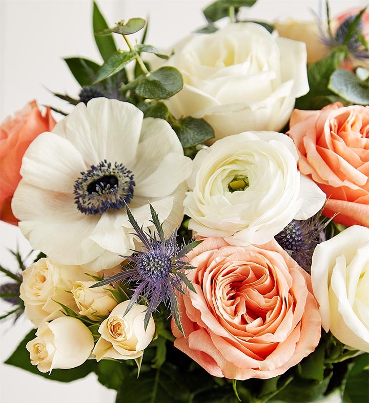 Peach Blossom Garden Rose Bouquet