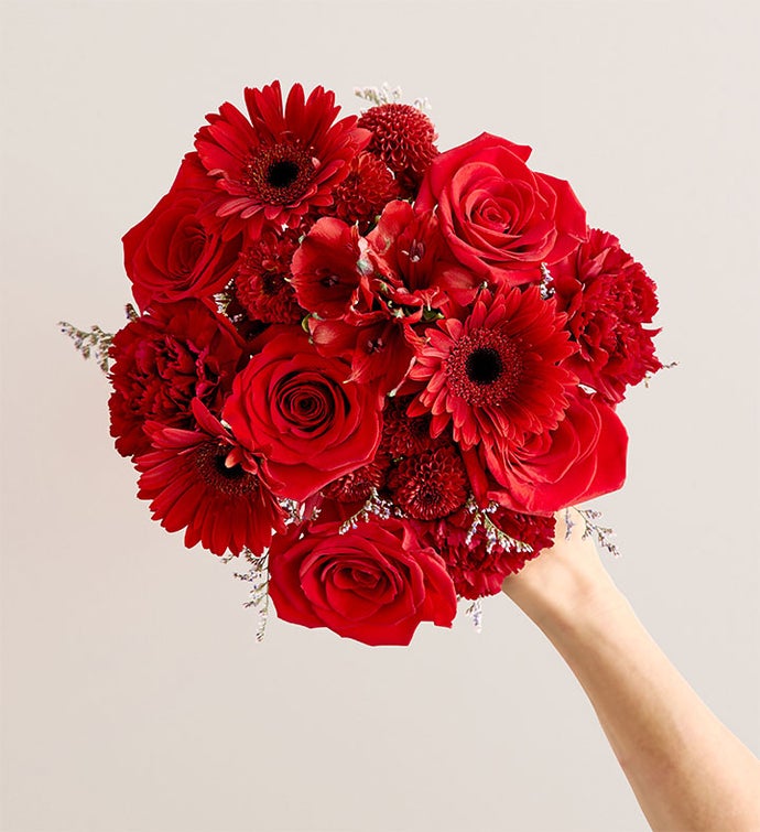 Prom Bouquet - Red and Burgundy