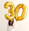 Floral Embrace™ with Number 30 Balloons