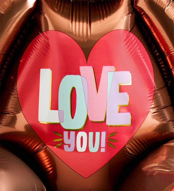 Floral Fantasy™ Bouquet with Love Bear Balloon