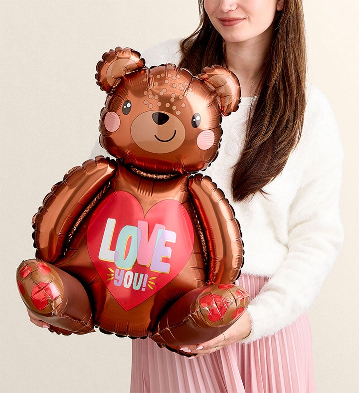 Floral Fantasy™ Bouquet with Love Bear Balloon
