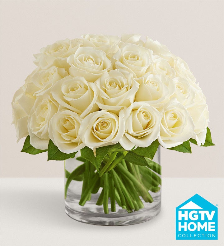 Contemporary White Roses