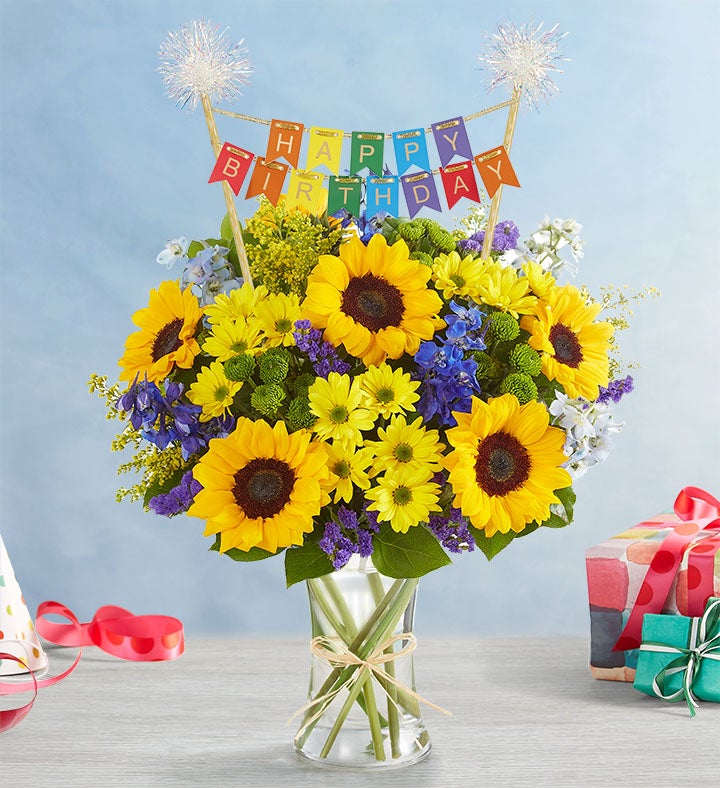 Fields of Europe® Summer With Happy Birthday Banner