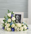 Cremation Wreath- Blue and White