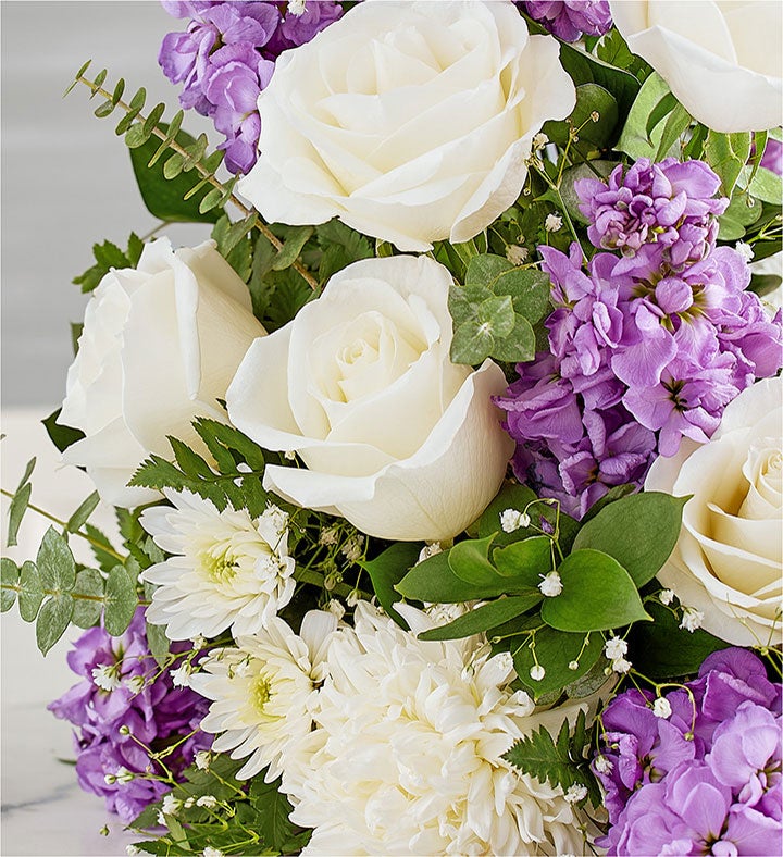 Cremation Wreath  Lavender and White
