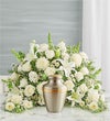 Crescent Cremation Arrangement- All White