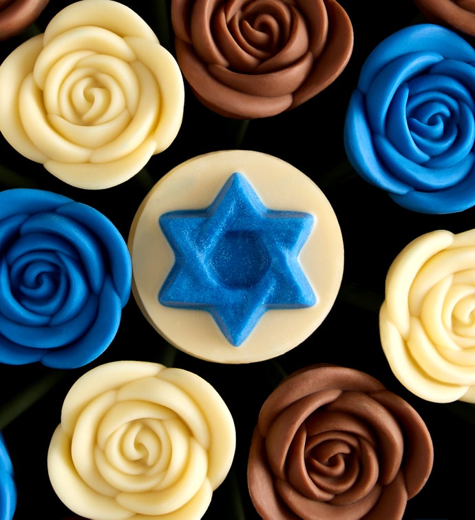 Fleur De Chocolate® Belgian Chocolate Roses – Star of David