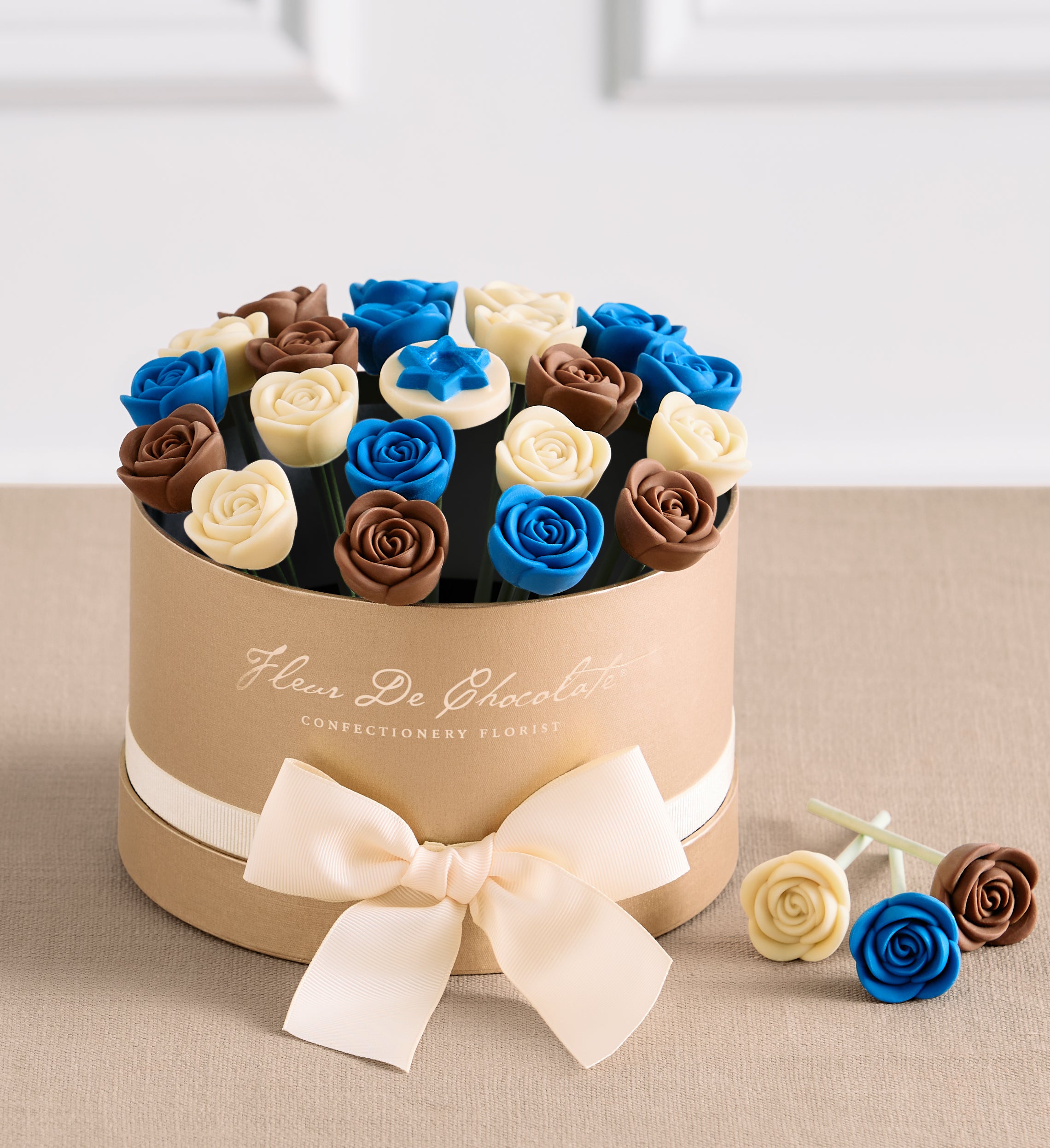 Fleur De Chocolate® Belgian Chocolate Roses – Star of David